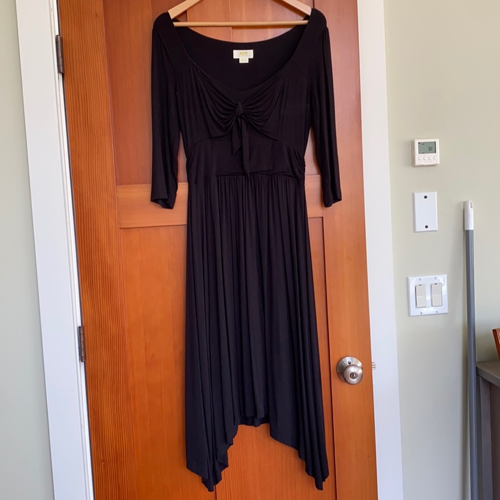 Anthropologie flowy black dress. Comfortable and beautiful size small
